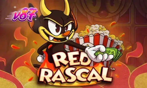 Red Rascal slot game interface featuring the cartoon character and amusement park theme